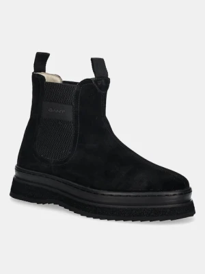 Gant sztyblety zamszowe Sistown damskie kolor czarny na platformie 31553102