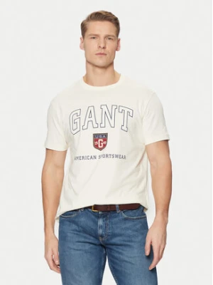 Gant T-Shirt 2003290 Écru Regular Fit