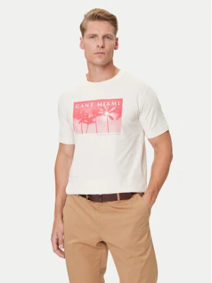 Gant T-Shirt 2003342 Écru Regular Fit