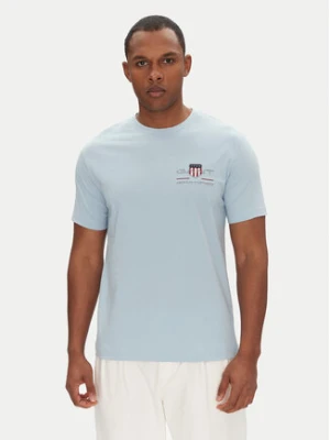 Gant T-Shirt Archive Shield 2067004 Błękitny Regular Fit
