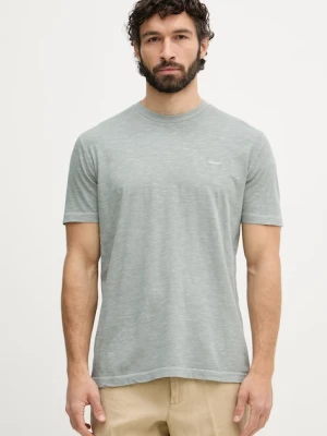Gant t-shirt basic męski bawełniany turkusowy