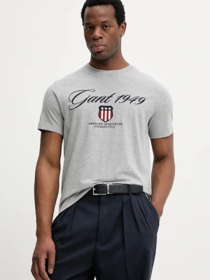 Gant t-shirt bawełniany szary