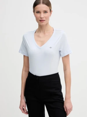Gant T-shirt damski bawełniany niebieski
