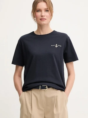 Gant t-shirt bawełniany granatowy