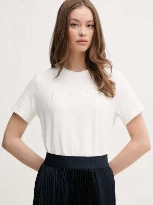 Gant t-shirt bawełniany damski kolor biały 4200502