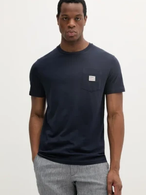 Gant t-shirt bawełniany męski kolor granatowy z aplikacją 2003306