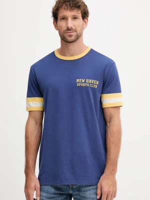 Gant t-shirt bawełniany męski kolor granatowy z nadrukiem 2003344