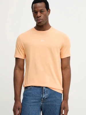 Gant t-shirt bawełniany męski kolor pomarańczowy z nadrukiem 2003343