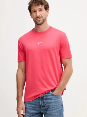 Gant t-shirt bawełniany męski kolor różowy z nadrukiem 2003343