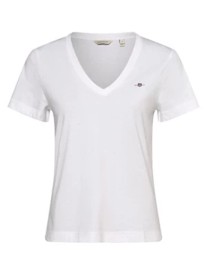 Gant T-shirt damski Kobiety Dżersej biały jednolity,
