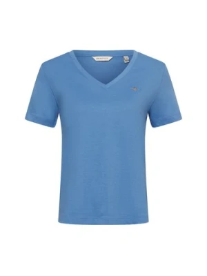 Gant T-shirt damski Kobiety Dżersej niebieski jednolity,