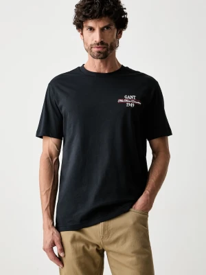 Gant T-shirt męski bawełniany czarny