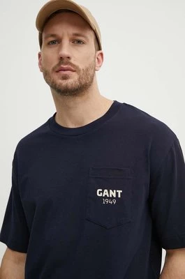 Gant t-shirt męski kolor granatowy z nadrukiem