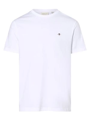 Gant T-shirt męski Mężczyźni Bawełna biały jednolity,
