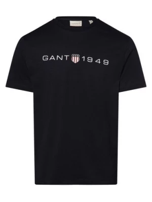 Gant T-shirt męski Mężczyźni Bawełna niebieski nadruk,