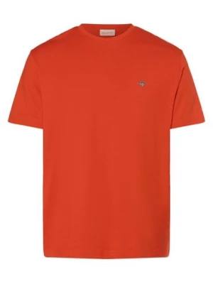 Gant T-shirt męski Mężczyźni Bawełna pomarańczowy jednolity,