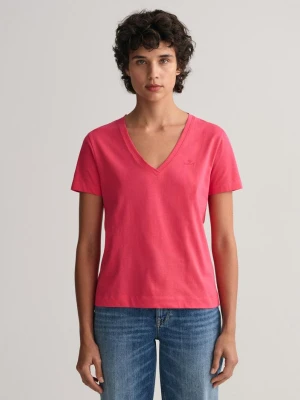 GANT T-shirt Original z dekoltem w kształcie litery V