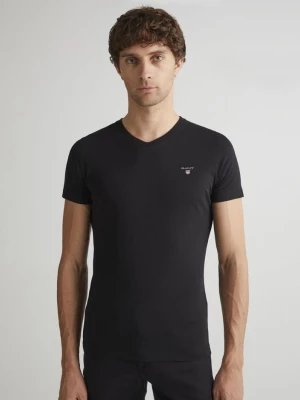 GANT T-shirt Original z dekoltem w kształcie litery V Slim Fit