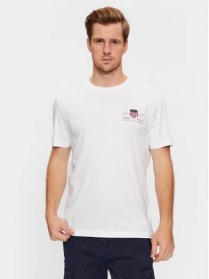 Gant T-Shirt Reg Archive Shield Emb Ss 2067004 Biały Regular Fit