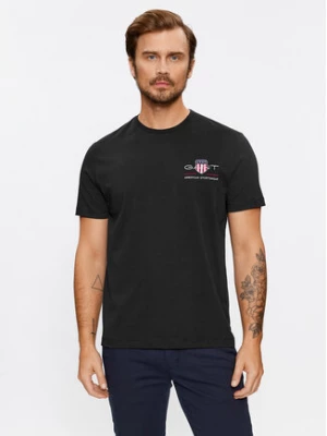 Gant T-Shirt Reg Archive Shield Emb Ss 2067004 Czarny Regular Fit