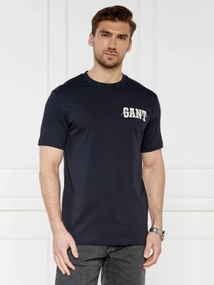 Gant T-shirt | Regular Fit granatowy