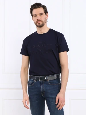 Gant T-shirt | Regular Fit granatowy