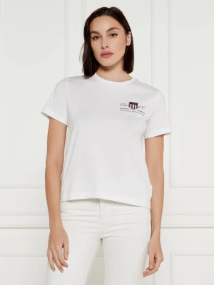 Gant T-shirt | Regular Fit biały