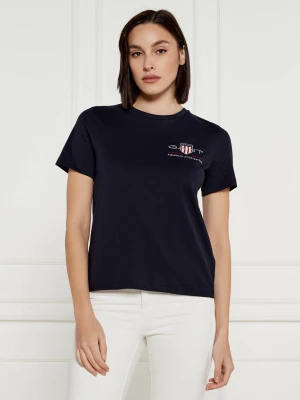 Gant T-shirt | Regular Fit granatowy
