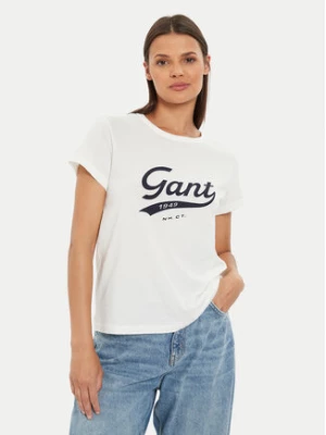 Gant T-Shirt Script Graphic 4200482 Écru Regular Fit