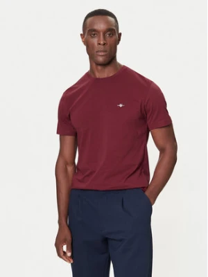 Gant T-Shirt Shield 2003184 Bordowy Regular Fit