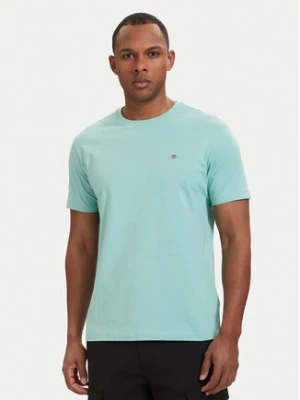 Gant T-Shirt Shield  2003184 Turkusowy Regular Fit