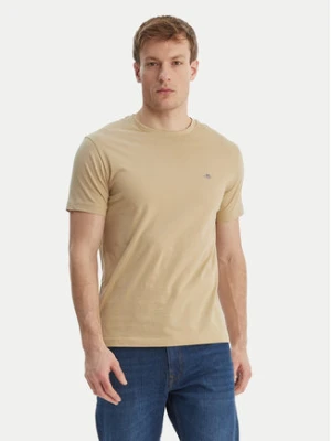 Gant T-Shirt Shield 2003185 Beżowy Slim Fit