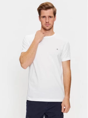 Gant T-Shirt Shield 2003185 Biały Slim Fit