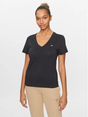 Gant T-Shirt Shield 4200750 Czarny Regular Fit