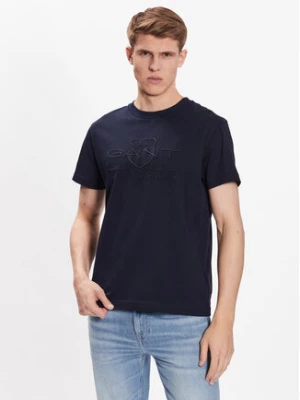 Gant T-Shirt Tonal Shield 2003140 Granatowy Regular Fit