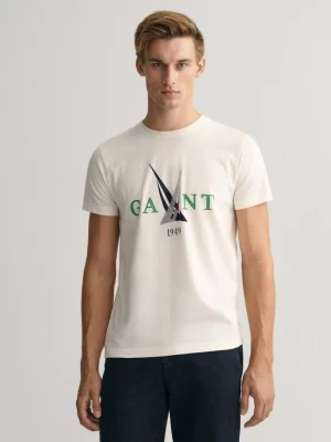 T-shirt w żeglarski wzór GANT