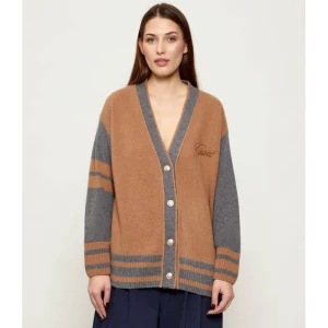 Gant Wełniany kardigan VARSITY | Loose fit | z dodatkiem kaszmiru