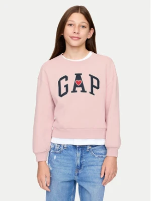 Gap Bluza 628718-00 Różowy Regular Fit