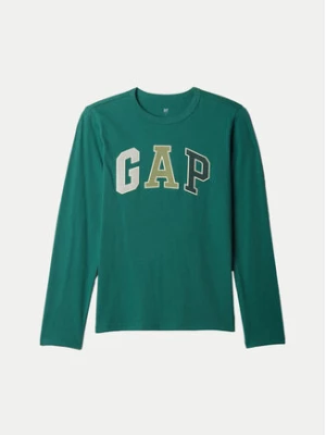 Gap Bluzka 490575-00 Zielony Regular Fit