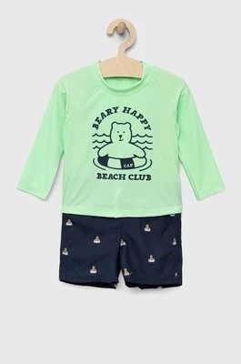 GAP komplet kąpielowy dziecięcy – szorty i t-shirt kolor zielony