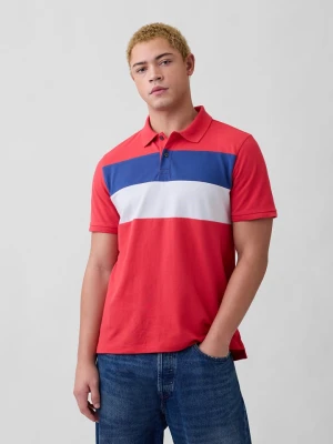 GAP Koszulka polo w kolorze czerwono-niebieskim rozmiar: XL