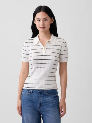 GAP Koszulka polo w kolorze kremowo-czarnym rozmiar: XL