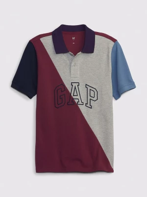 GAP Koszulka polo w kolorze szaro-czerwonym rozmiar: 128/134
