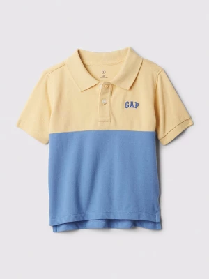 GAP Koszulka polo w kolorze żółto-błękitnym rozmiar: 80/86