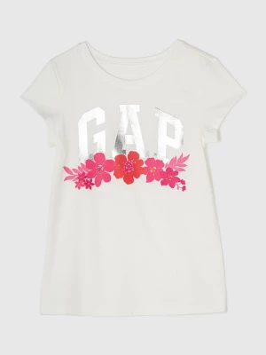 GAP Koszulka w kolorze biało-różowym rozmiar: 110