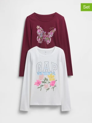 GAP Koszulki (2 szt.) w kolorze białym i czerwonym rozmiar: 128/134