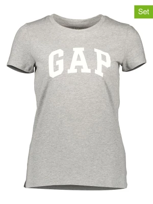 GAP Koszulki (2 szt.) w kolorze czarnym i szarym rozmiar: S