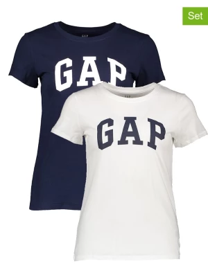 GAP Koszulki (2 szt.) w kolorze granatowym i białym rozmiar: S