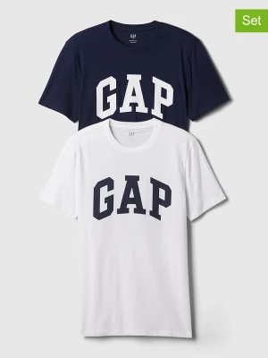 GAP Koszulki (2 szt.) w kolorze granatowym i białym rozmiar: XXL