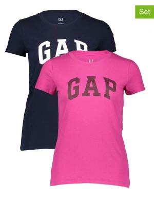 GAP Koszulki (2 szt.) w kolorze różowym i granatowym rozmiar: XXL